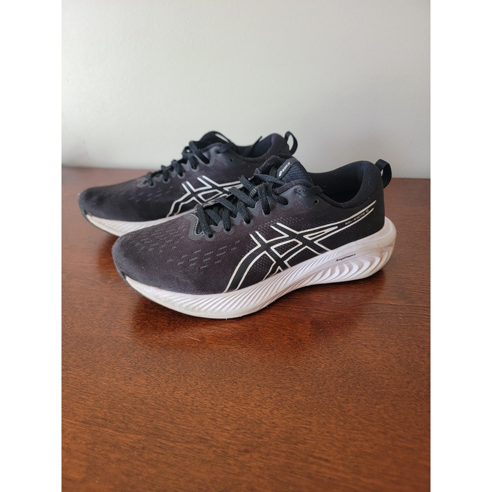 Asics Gel-Excite 10 Womens Running Shoes Black White Wide 7.5 1012B419 Athletic